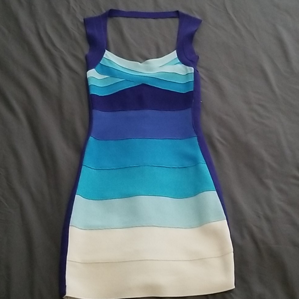 Blue bandage dress like new